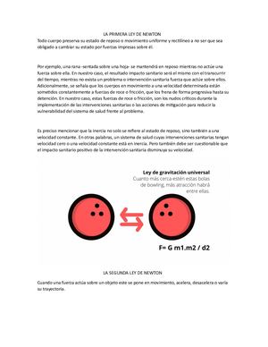 La Primera Ley De Newton