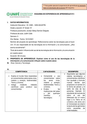 Sesión 3, Ciencia Y Tecnología, 6° Grado.