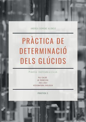 Pràctica de determinació dels glúcids