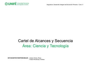 Cartel De Ciencia Y Tecnología 1° a 6°- UNIFÉ