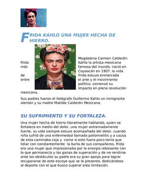 Frida Kahlo Una Mujer Hecha De Hierro