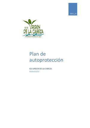 PLAN DE AUTOPROTECCIÓN 21 22 Completo