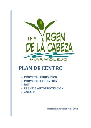 PLAN DE CENTRO 21 22