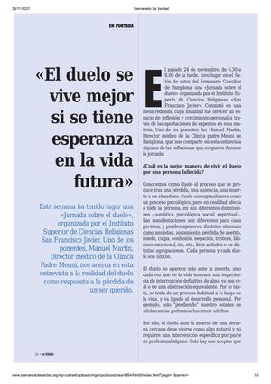 Manuel Martín Duelo Semanario La Verdad