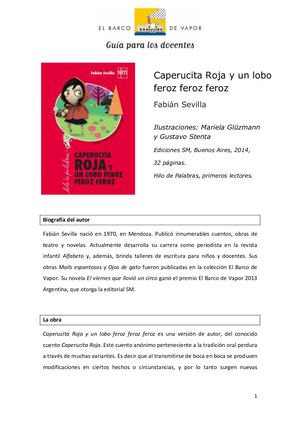 Caperucita Roja Y Un Lobo Feroz Feroz Feroz Guia