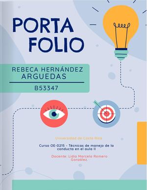 Portafolio Técnicas de Manejo de la conducta II