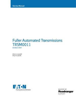 Eaton Fuller Automated RTLO 11118A MT Transmission TRSM0011 Service Manual