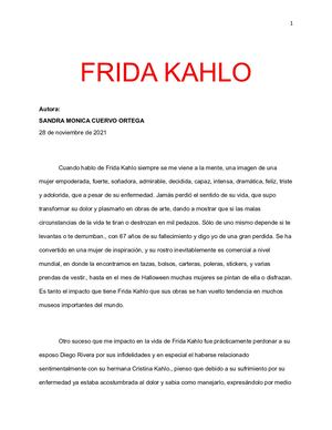 Articulo De Opinion Frida Kahlo