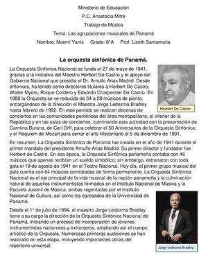 Las Agrupaciones Musicales De Panamá