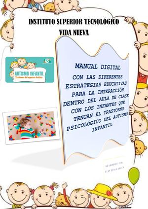 Manual De Estrategias Educativas Para Niños Con Autismo