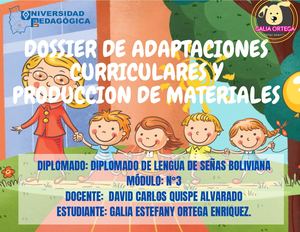 Dossier De Adaptaciones Curriculares Y Produccion De Materiales