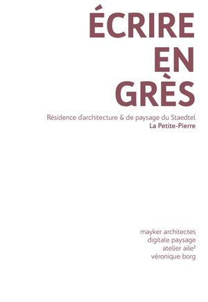 Ecrire en grès - Résidence de La Petite Pierre - Restitution