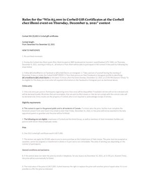 Concours 5000$ Chèque Cadeau Corbeil Règlements Fr Vf