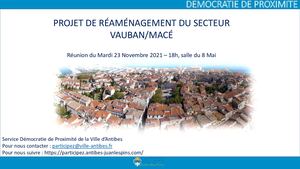 Présentation Projet Rues Vauban et Mace