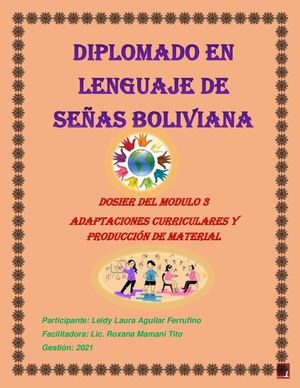 Diplomado En Lenguaje De Señas Boliviana