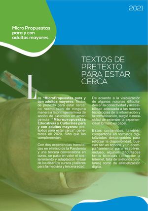 Cuadernillo 3 | Pretextos para estar cerca