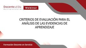Criterios De Evaluacion Para El Análisis De Evidencias Minedu 27 05 2021