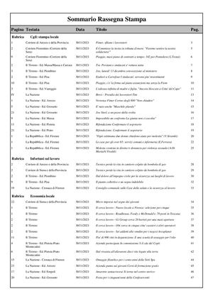 Toscana rassegna stampa 30.11.2021