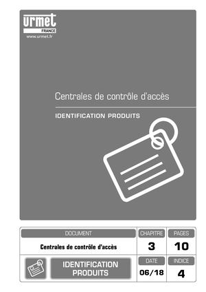 URMET - 3 - Identification Produit CENTRALE