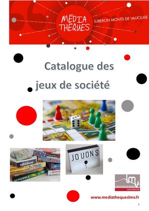 Catalogue Jeux