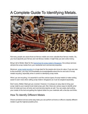 Calaméo - A Complete Guide To Identifying Metals