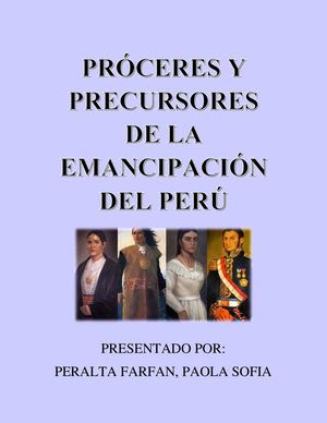Próceres Y Precursores Del Perú