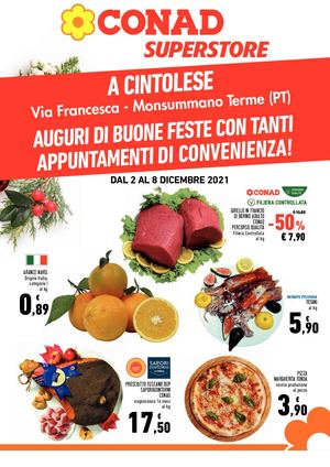 Volantino Superstore Conad Toscana CINTOLESE Nord Ovest 2 Dicembre 24 Dicembre