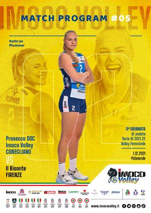 Match program Prosecco Doc Imoco Volley Conegliano - Il Bisonte Firenze