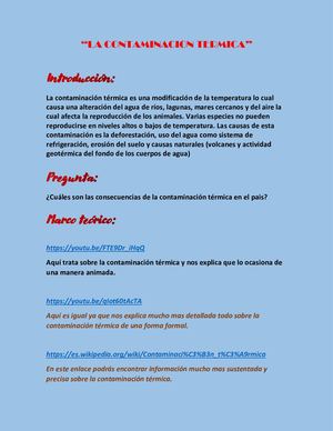 Contaminación Termica