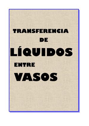 Transferencia De Líquidos Entre Vasos