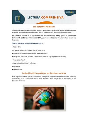 Lectura Comprensiva Derechos Humanos