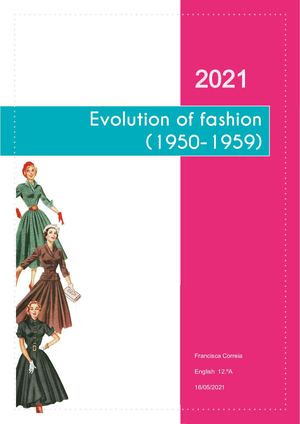 Evolution Of Fashion (1950 1959)