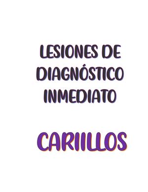 Lesiones De Diagnóstico Inmediato