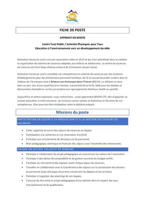 Apprenti Bpjeps Ltp Apt Eedd