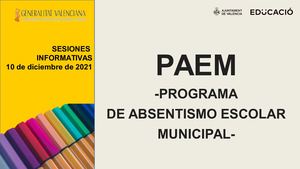 PAEM PROGRAMA DE ABSENTISMO ESCOLAR MUNICIPAL 10 Diciembre