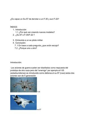 ¿Su 57 O F 22 F 35 ?