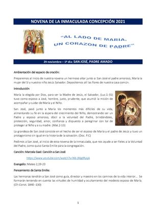 NOVENA DE LA INMACULADA 2021