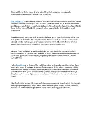 Eğerce Satılık Arsa