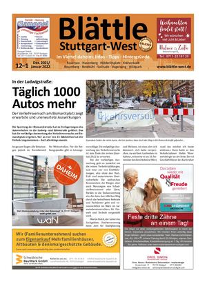 Blättle Stuttgart-West 12/2021–1/2022
