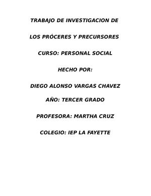 Los Proceres Y Precursores