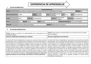 Experiencia Dpcc Quinto