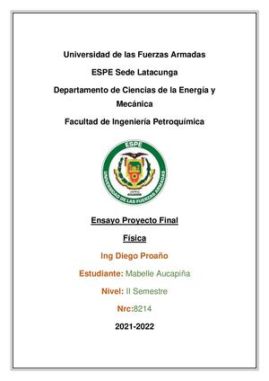 Ensayo Cinematica Fisica I