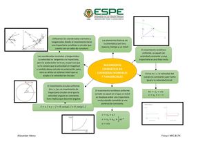 Organizador Grafico Movimiento Cinemático En Coordenadas Normales Y Tangenciales