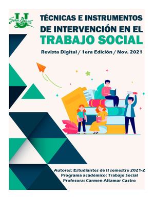 Revista De Tecnicas E Instrumentos De Intervencion En El Trabajo Social T3