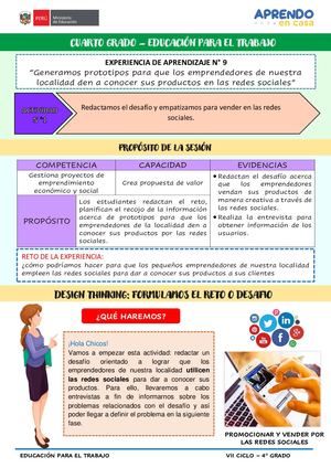 Act 1 Ix Experiencia De Aprendizaje 4° Grado