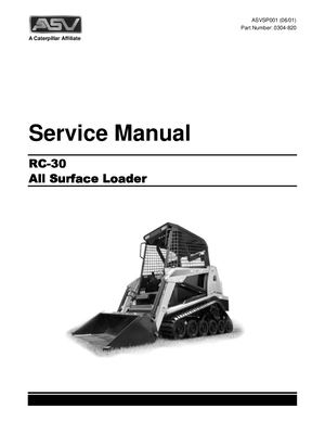 Asv Posi Track Rc 30 Track Loader Service Repair Manual