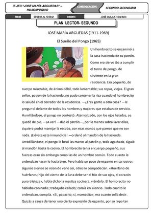 Lectura Del Plan Lector 2do