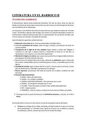 Literatura En El Barroco Ii
