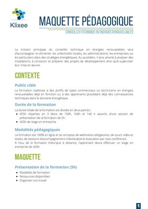 Projet 6 : Maquette Pédagogique