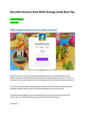 My Little Universe Hack Mod Strategy Guide Best Tips